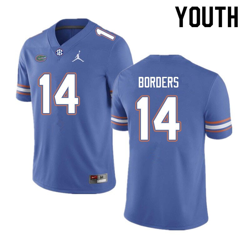 Youth #14 Chief Borders Florida Gators College Football Jerseys Sale-Royal